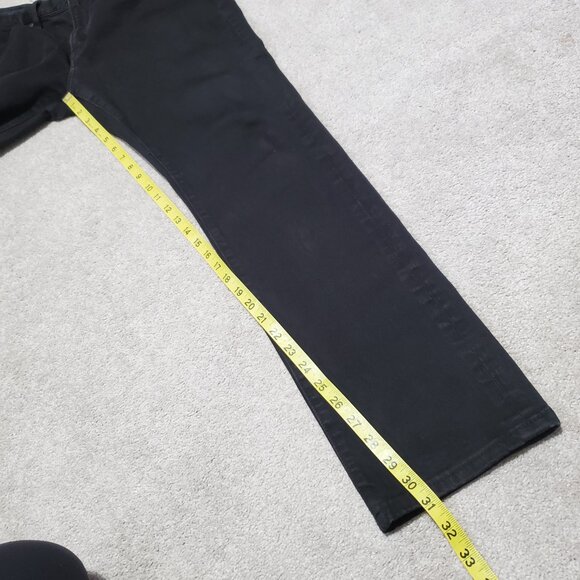 JOHN VARVATOS USA Bowery Slim Straight Leg Jeans Stretch Black Men's 34 x 31" - Picture 15 of 16